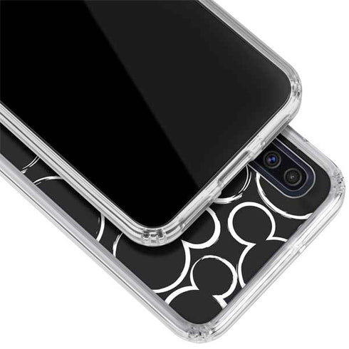 Disney Mickey Mouse Logo Pattern Galaxy A50 Clear Case